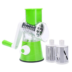 Multifunctional Hand Crank Drum Vegetable Cutter And Kitchen Grater With Interchangeable Blades