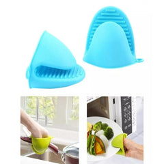 1 Pair Silicone Heat Resistant Glove Clip – Non-Slip Insulation Pot & Bowl Holder, Cooking and Baking Oven Mitt