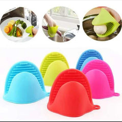 1 Pair Silicone Heat Resistant Glove Clip – Non-Slip Insulation Pot & Bowl Holder, Cooking and Baking Oven Mitt