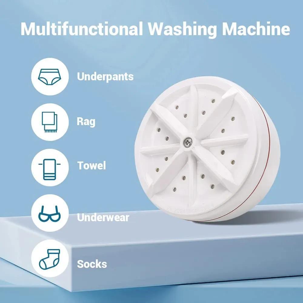 Mini Washing Machine Portable Ultrasonic Turbine Washer